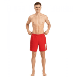 Puma Herren Bade-Shorts Sommer-Shorts mit Taschen stylische Schwimm-Hose Bademode 907002016 002 Rot