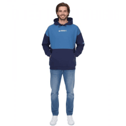 PUMA OLYMPIQUE DE MARSEILLE Herren Kapuzen-Pullover nachhaltiger Baumwoll-Hoodie mit Logo-Schriftzug 771970 15 Blau