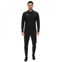 PUMA teamCup Herren Troyer-Pullover mit DryCell-Technologie Trainings-Shirt grafischem Design Sport-Shirt Fitness-Pullover Sport-Ausrüstun