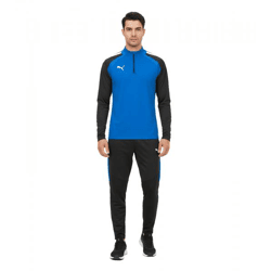 PUMA Teamliga 1/4 Zip Top Herren Sweatshirt nachhaltiges Trainings-Shirt mit dryCELL Sport-Shirt 657236 02 Blau