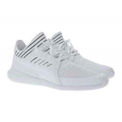 PUMA X Ferrari Sf Evo Cat Mace Unisex Sneakers with Ferrari Logo, Motorsport Shoes 306228 02 White/Black