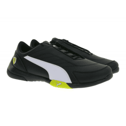 PUMA X Scuderia Ferrari SF Kart Cat III Damen oder Kinder Sneaker mit Ferrari-Logo Motorsport-Schuhe 306219 05 Schwarz/Weiß