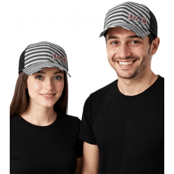 Pussycat Dolls Unisex R&B Trucker-Cap Baseball-Cap mit atmungsaktiven Mesh-Einsatz Baumwoll-Cap Fan-Mütze TC110472PCD Schwarz/Weiß