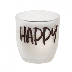 (R) Spaas candle in glass Happy 7,5 cm