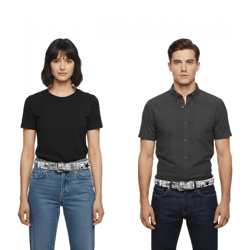 RAMONES Gürtel für Damen und Herren 110m im Zeitungsdruck BT106126RAM4 Weiß
