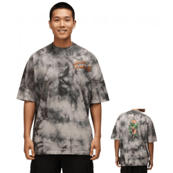 RE:COVERED X CAPCOM Herren T-Shirt mit Street Fighter Blanka-Print Baumwoll-Shirt Rundhals-Shirt MMDIF1880 Grau