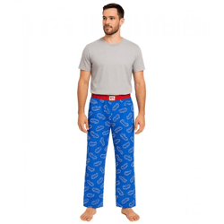 RE:COVERED X NFL Buffalo Bills Loungepants Herren Schlafanzug-Hose mit Team-Logo Baumwolle Pyjama-Hose RCNFL1397 Blau