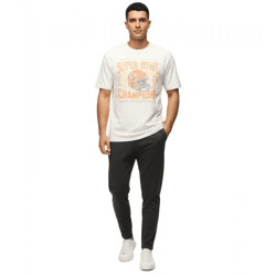 RE:COVERED X NFL Kansas City Chiefs Herren T-Shirt mit Champions-Print Baumwoll-Shirt RCNFL1559 Ecru-Weiß