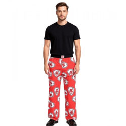 RE:COVERED X NFL Kansas City Chiefs Loungepants Herren Schlafanzug-Hose mit Team-Logo Baumwolle Pyjama-Hose RCNFL1400 Rot
