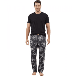 RE:COVERED X NFL Las Vegas Raiders Loungepants Herren Schlafanzug-Hose mit Team-Logo Baumwolle Pyjama-Hose RCNFL1406 Grau