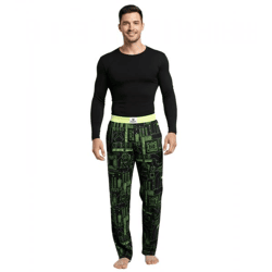 RE:COVERED X XBOX Series X Digital Loungepants Herren Schlafanzug-Hose stylische Pyjama-Hose RCXBX122 Schwarz/Neon-Grün
