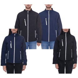SANTINO Softshell-Jacke wasserabweisende Outdoor-Jacke für Damen oder Herren Alltags-Jacke in Blau oder Schwarz