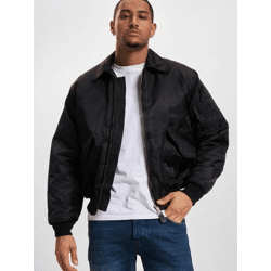 schlichte Brandit Herren Jacke Reißverschluss Taschen Schwarz