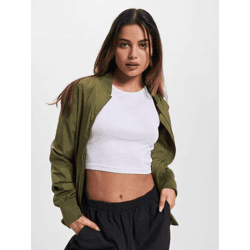 schlichte Urban Classics Damen Jacke Taschen 78 g/m² Khaki