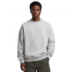 Schlichter Prohibited Herren Sweatshirt Baumwoll-Pullover Sweater Oversized PB0304 Grau