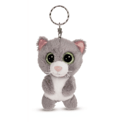 Schlüsselanhänger GLUBSCHIS Katze grau Felinja 9cm