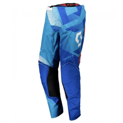 SCOTT Pant 350 Herren Moto-Cross Hose Motorsport-Kleidung mit Unterschenkel-Manschette 263432 1006 Blau/Weiß/Rot