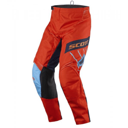 SCOTT Pant 350 Herren Moto-Cross Hose Motorsport-Kleidung mit Unterschenkel-Manschette 246911 1454 Orange/Blau
