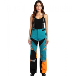 SCOTT Shell Pro Damen Moto-Cross Latz-Hose Ski-Hose Motorsport-Kleidung wasserdichte Softshell-Hose 245006 5735 Blau/Orange