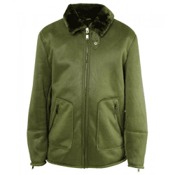 Sixth June Harrington Men's Fall Jacket, Faux Suede-Lined Transition Jacket 22268 Green