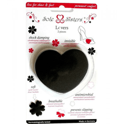 Sole Sister Lovers Shock-Absorbing and Breathable Ball-of-Foot Pads for High Heels Insoles Black/Gray