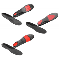SoleFoot Einlegesohlen Einlagen Hi-Performance Schuheinlage Black Deluxe Edition Schwarz/Rot für den Alltag, die Arbeit oder den Sport