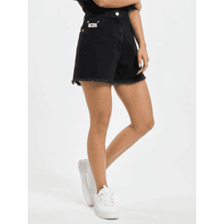 sommerliche GCDS Damen Shorts Reißverschluss Taschen Schwarz