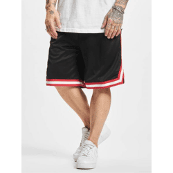 sommerliche Urban Classics Herren Shorts 130 g/m² Schwarz/Weiß/Rot