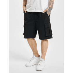 sommerliche Urban Classics Herren Shorts Stretch Kordelzug Taschen mit Baumwolle Schwarz