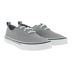 SPERRY Crest CVO Canvas Damen Freizeit-Sneaker mit Memory-Foam Sohle Alltags-Schuhe Schnür-Schuhe STS84830 Grau/Weiß