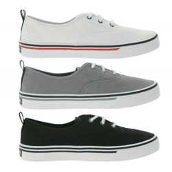 SPERRY Crest CVO Canvas Damen Freizeit-Sneaker mit Memory-Foam Sohle Alltags-Schuhe Schnür-Schuhe Weiß, Grau oder Schwarz