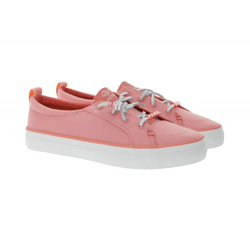 SPERRY Crest Vibe Canvas Damen Freizeit-Sneaker nachhaltige Alltags-Schuhe Schlupf-Schuhe STS88469 Flamingo Pink