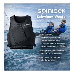 Spinlock WING Life Jacket with 35–50N Buoyancy Aid, Protective Vest, Safety Vest, Water Sports, Sailing Vest, Dinghy Sailing, Kayaking & Canadian Canoeing