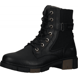 Sportliche MUSTANG Stiefelette Schnürschuhe für Damen 1443-502-9 Schwarz