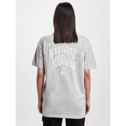sportliches DEF Damen T-Shirt Oversize 240 g/m² mit Baumwolle Grau