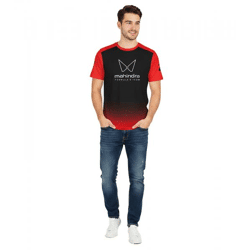 sportliches Formula E Mahandra Racing Herren Rundhals-Shirt nachhaltiges Sport-Trikot 701229002 001 Schwarz/Rot