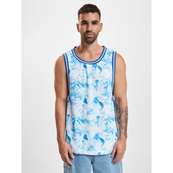 sportliches Just Rhyse Herren T-Shirt Rippbündchen Blau
