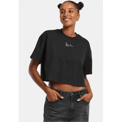 sportliches Karl Kani Damen T-Shirt 220 g/m² mit Baumwolle Schwarz
