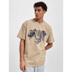 sportliches Lost Youth Herren T-Shirt Oversize 240 g/m² mit Baumwolle Beige