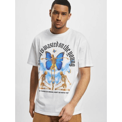 sportliches Lost Youth Herren T-Shirt Oversize 240 g/m² mit Baumwolle Weiß