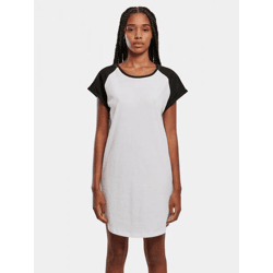 sportliches Urban Classics Damen T-Shirt 180 g/m² mit Baumwolle Weiß/Schwarz