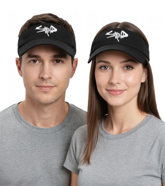 Staind Unisex Visor-Cap stylische Baumwoll-Cap Sonne-Blende Freizeit-Cap 1611ST Schwarz