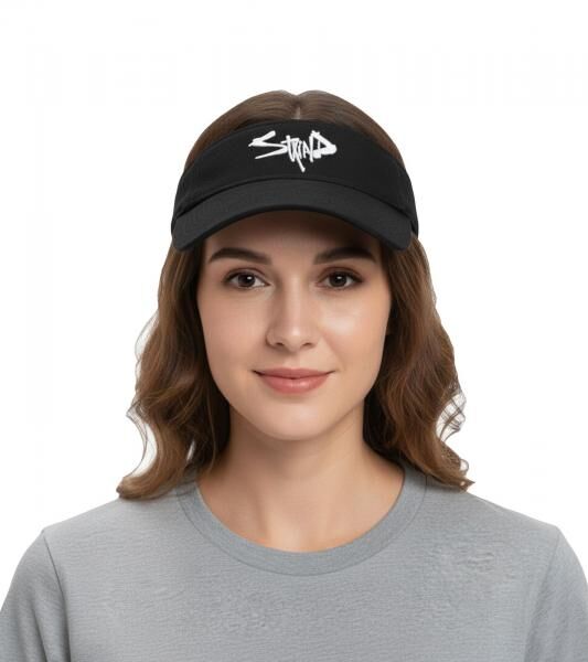 Staind Unisex Visor-Cap stylische Baumwoll-Cap Sonne-Blende Freizeit-Cap 1611ST Schwarz