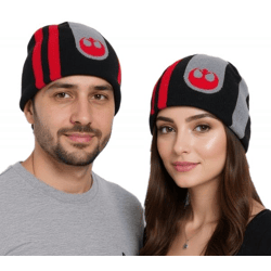 Star Wars Das Erwachen der Macht Beanie Strick-Mütze Poe Dameron KC505009STW Schwarz/Grau/Rot