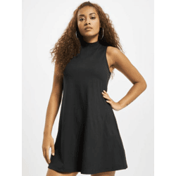 stilvolles Urban Classics Damen Kleid Stretch 210 g/m² Schwarz