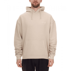STONES Herren Oversized-Hoodie moderner Baumwoll-Hoodie 400gsm mit Kapuze mit Logo-Stick Beige