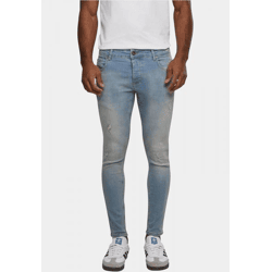 stylische 2Y Premium Herren Jeans Skinny Fit Stretch mit Baumwolle Blau