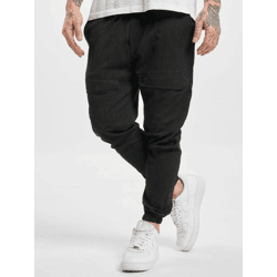 stylische 2Y Studios Herren Jeans Stretch Kordelzug mit Baumwolle Schwarz