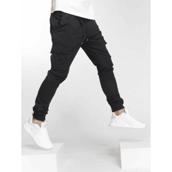 stylische DEF Herren Jeans Kordelzug Taschen 260 g/m² mit Baumwolle Schwarz