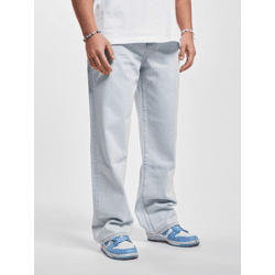 stylische DEF Herren Jeans Reißverschluss Taschen mit Baumwolle Blau